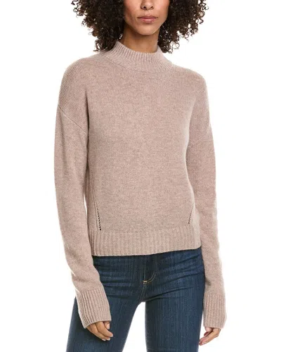 INCASHMERE CROP MOCK WOOL & CASHMERE-BLEND SWEATER