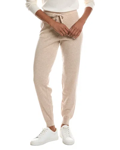 Incashmere Drawstring Cashmere Jogger Pant In Neutral