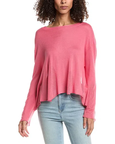 Incashmere Drop Needle Stitch Silk & Cashmere-blend Top In Pink