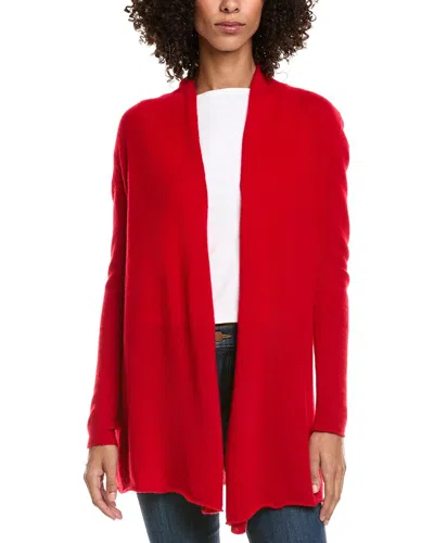 Incashmere Flyaway Cashmere Cardigan In Red