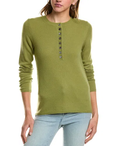 Incashmere Henley Cashmere Sweater In Green
