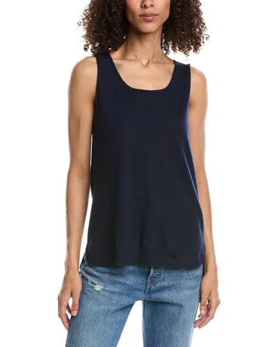Incashmere High-low Cashmere Tank In Blue