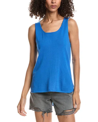 Incashmere High-low Cashmere Tank In Blue