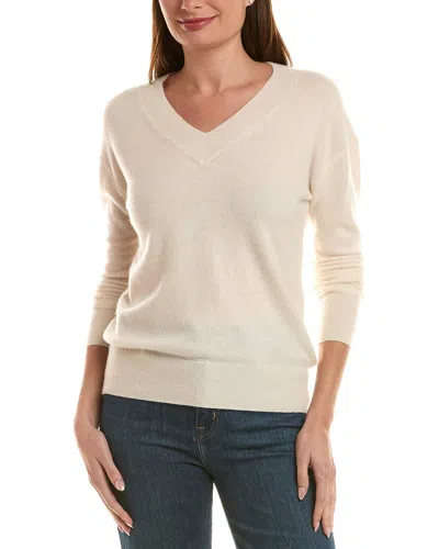 Incashmere High V-neck 100% Cashmere Sweater In Neutral