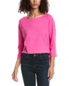 INCASHMERE IN2 BY INCASHMERE 3/4-SLEEVE LINEN T-SHIRT