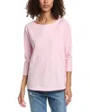 INCASHMERE IN2 BY INCASHMERE 3/4-SLEEVE LINEN T-SHIRT