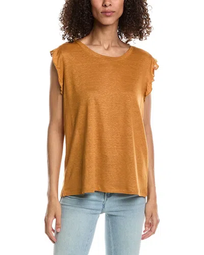 Incashmere In2 By  Flutter Linen T-shirt In Brown
