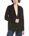 Incashmere In2 By  Seamed Cashmere-blend Blazer In Black