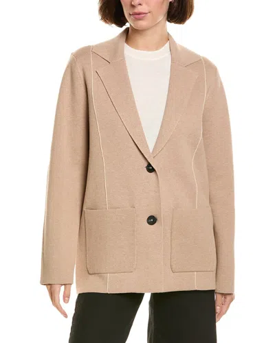 Incashmere In2 By  Seamed Cashmere-blend Blazer In Neutral
