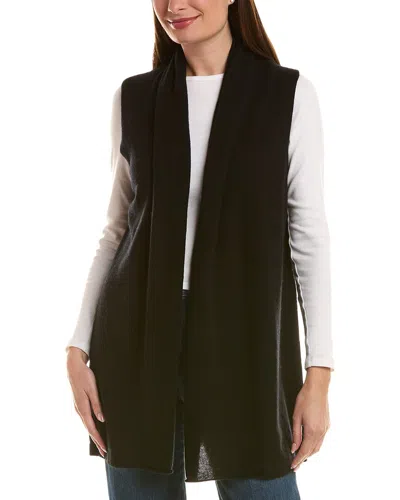 Incashmere Long Flyaway 100% Cashmere Vest In Black