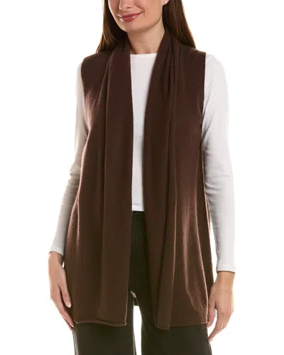 Incashmere Long Flyaway 100% Cashmere Vest In Brown