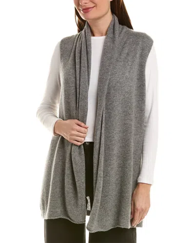 Incashmere Long Flyaway 100% Cashmere Vest In Gray