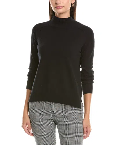Incashmere Mock Neck Cashmere Sweater In Black