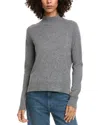 Incashmere Mock Neck Cashmere Sweater In Gray