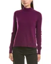 Incashmere Mock Neck Cashmere Sweater In Purple