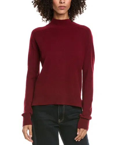 Incashmere Mock Neck Cashmere Sweater In Red