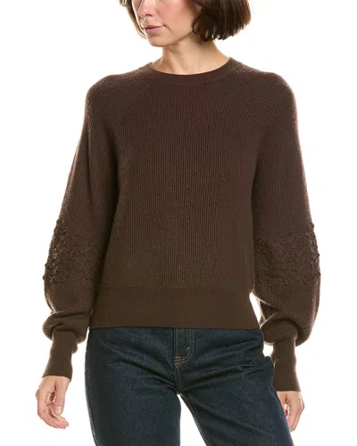 Incashmere Mock Neck Wool & Cashmere-blend Pullover In Brown