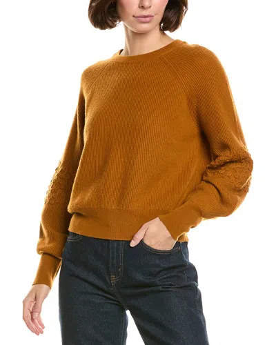 Incashmere Mock Neck Wool & Cashmere-blend Pullover In Brown