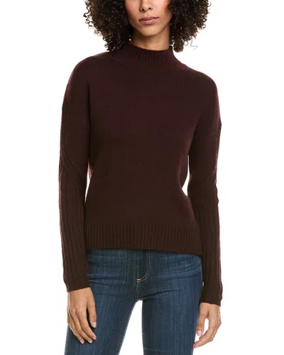 Incashmere Mock Sleeve Stitch Wool & Cashmere-blend Sweater In Brown