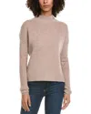 Incashmere Crop Mock Wool & Cashmere-blend Sweater In Brown