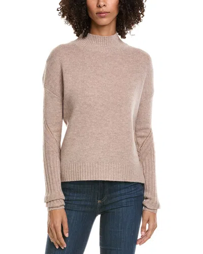 INCASHMERE INCASHMERE MOCK SLEEVE STITCH WOOL & CASHMERE-BLEND SWEATER