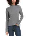 Incashmere Mock Sleeve Stitch Wool & Cashmere-blend Sweater In Gray
