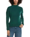 Incashmere Mock Sleeve Stitch Wool & Cashmere-blend Sweater In Green