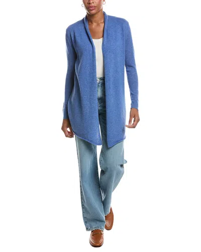 Incashmere Open Front Cashmere Cardigan In Blue