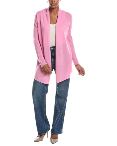 Incashmere Open Front Cashmere Cardigan In Pink