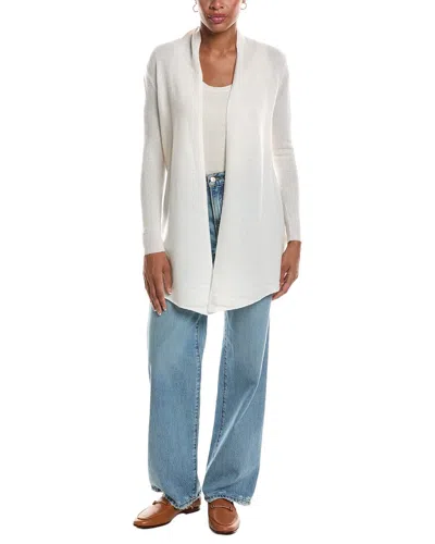 Incashmere Open Front Cashmere Cardigan In White