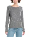Incashmere Pearl Stud & Rhinestone Wool & Cashmere-blend Sweater In Gray