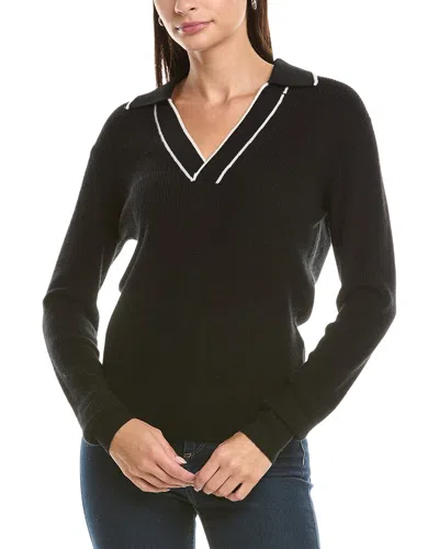 Incashmere Polo Cashmere Sweater In Black