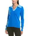 Incashmere Polo Cashmere Sweater In Blue