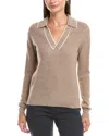 Incashmere Polo Cashmere Sweater In Brown