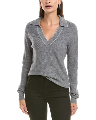 Incashmere Polo Cashmere Sweater In Gray
