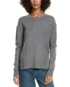 Incashmere Seam Detail High-low Wool & Cashmere-blend Sweater In Gray