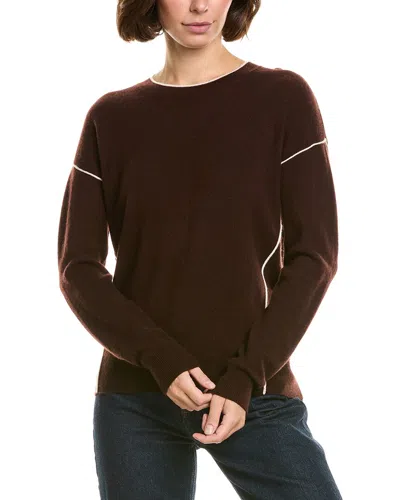 Incashmere Seam Detail Wool & Cashmere-blend Pullover In Brown