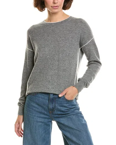 Incashmere Seam Detail Wool & Cashmere-blend Pullover In Gray
