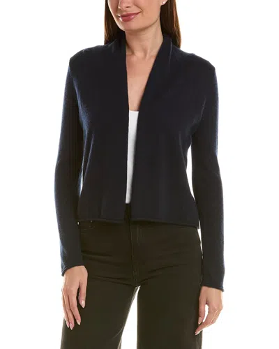 Incashmere Short 100% Cashmere Open Cardigan In Blue