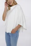 Incashmere Silk Circle Caplet 2-fer In White