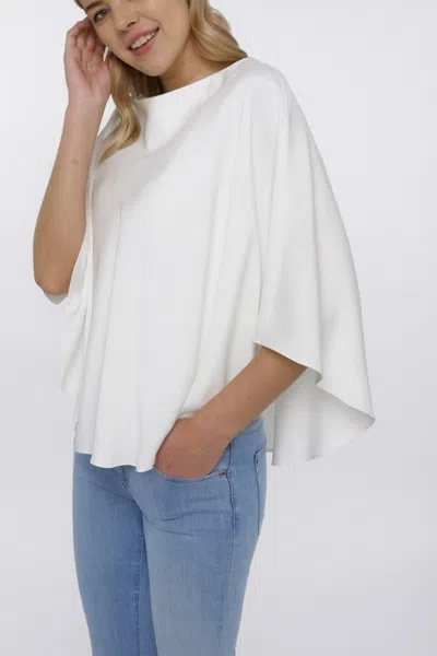 Incashmere Silk Circle Caplet 2-fer In White