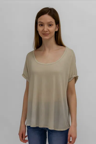 Incashmere Silk/cashmere Blend Drop Needle Stitch Pullover Top In Gray