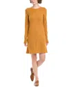 Incashmere Solid Cashmere T-shirt Dress In Yellow