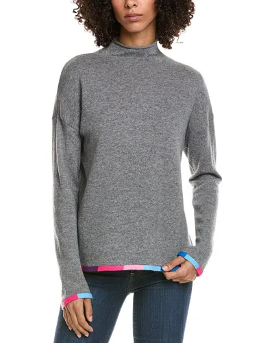 Incashmere Stand Neck Wool & Cashmere-blend Sweater In Gray
