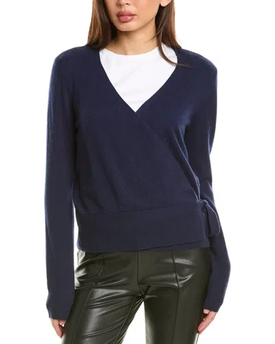 Incashmere Tie-side Cashmere Cardigan In Blue