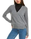 Incashmere Tie-side Cashmere Cardigan In Grey