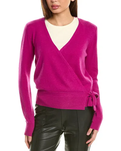 Incashmere Tie-side Cashmere Cardigan In Purple