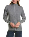 INCASHMERE TIPPED MOCK NECK CASHMERE SWEATER