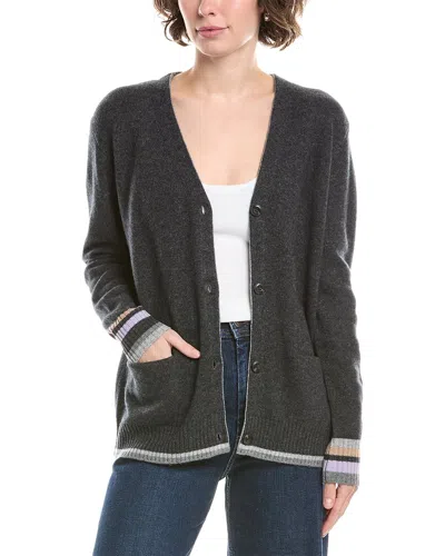 Incashmere V-neck Wool & Cashmere-blend Cardigan In Gray