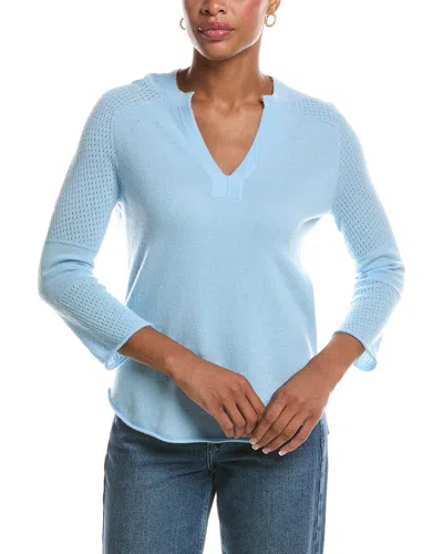 Incashmere V-neck Cashmere Sweater In Blue